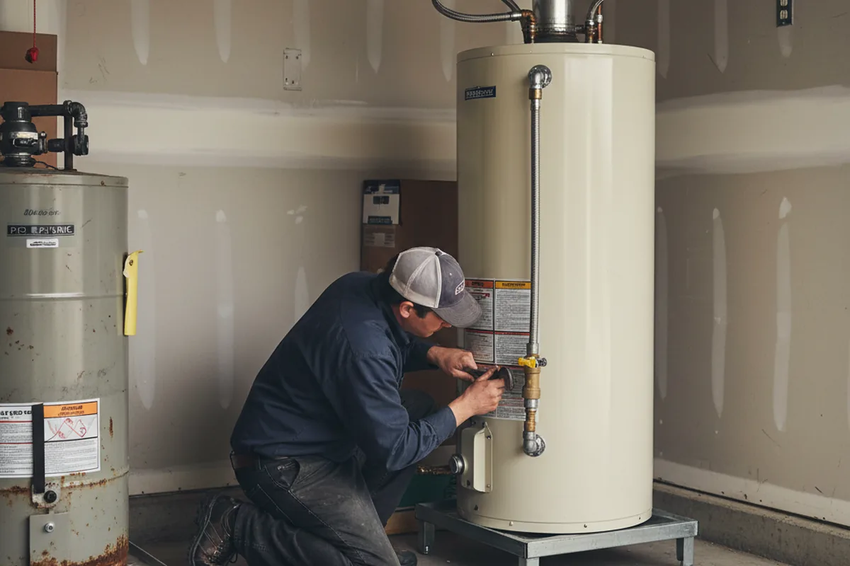 Water heater and shutoff valve replacement in Jackson